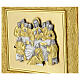 Brass wall-mounted tabernacle with rays 35x35 in and bicolored door s3