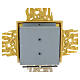 Brass wall-mounted tabernacle with rays 35x35 in and bicolored door s13