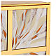 Tabernacolo raggi sfumati smalto bianco ottone dorato s2