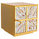 Tabernacolo raggi sfumati smalto bianco ottone dorato s3