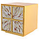 Tabernacolo raggi sfumati smalto bianco ottone dorato s5