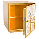 Tabernacolo raggi sfumati smalto bianco ottone dorato s6