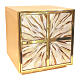 Gold plated brass tabernacle with shaded white enamelled rays s1