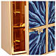 Gold plated brass tabernacle with Greek cross and fire-enamelled blue decoration s6