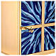 Sagrario tonos azules esmalte de fuego cruz griega latón dorado s3