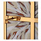 Sacrário esmaltado branco latão dourado cruz grega 25 cm s7