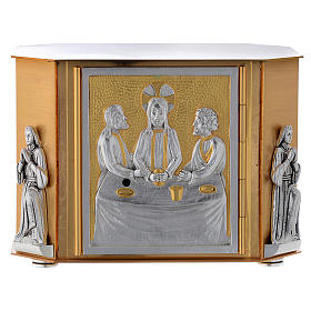 Tabernacle de table, disciples Emmaus doré