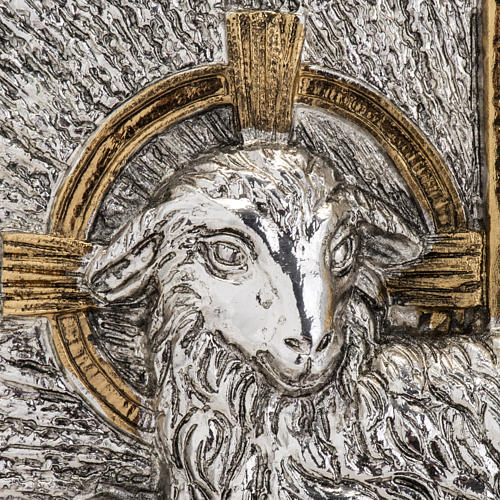 Tabernacolo da mensa ottone bicolore Agnello Immolato 11