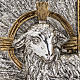 Tabernacolo da mensa ottone bicolore Agnello Immolato s11
