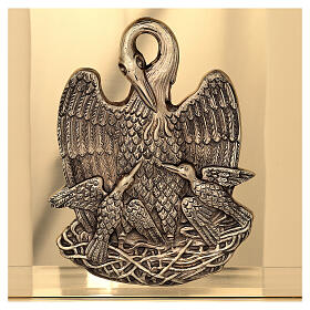 Altar tabernacle in brass plates with Pelican, Molina