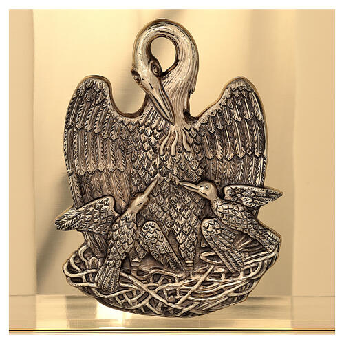 Altar tabernacle in brass plates with Pelican, Molina 2