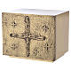 Altar Tabernacle with cross relief in gold plated brass, Molina s2