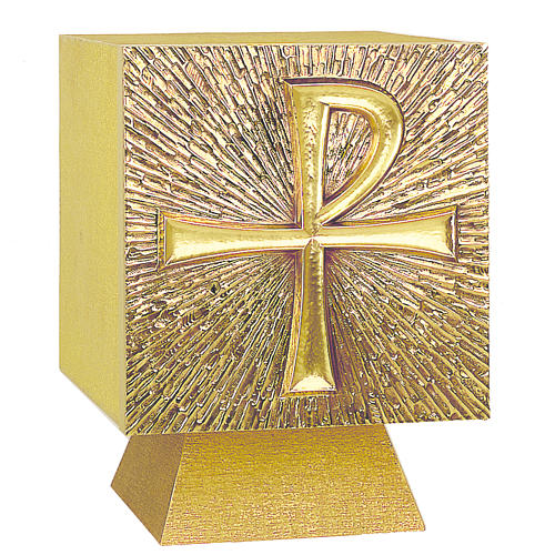 Altar Tabernacle in brass with Chi-Rho symbol, Molina 1