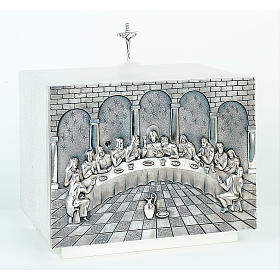 Altar Tabernacle with the last supper in brass, Molina