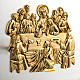 Wall Tabernacle with Last Supper in wood and cast brass s2