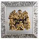 Wall Tabernacle with Last Supper in wood and cast brass s1