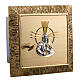 Wall Tabernacle with Jesus image in gold-plated cast brass s2