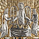 Wall Tabernacle with Supper at Emmaus in gold-plated cast brass s2