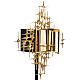 Wall Tabernacle with Supper at Emmaus in gold-plated cast brass s6