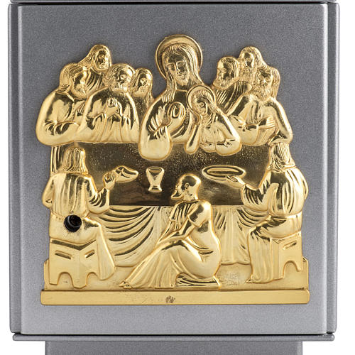 Altar Tabernacle with Last Supper in bronze, iron and brass 2