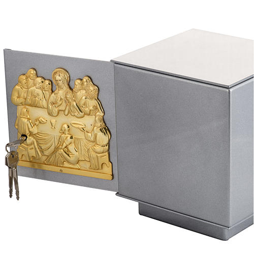 Altar Tabernacle with Last Supper in bronze, iron and brass 5