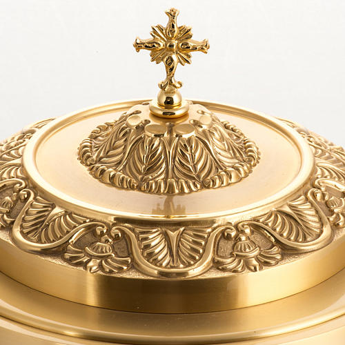 Altar Tabernacle in gold-plated brass with Lamb of God in bronze 8