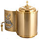 Altar Tabernacle in gold-plated brass with Lamb of God in bronze s4