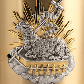 Sagrario de mesa latón Cordero Inmolado en bronce