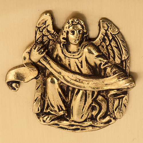 Altar Tabernakel aus Messing mit Symbolen der Evangelisten 4