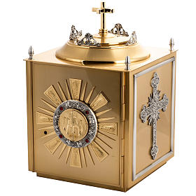 Altar Tabernacle in brass with small windows