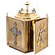 Altar Tabernacle in brass with small windows s9