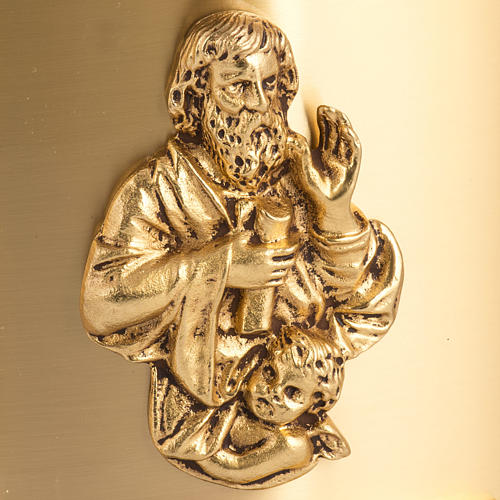 Altar Tabernacle in brass with 4 Evangelists, rounded shape 3