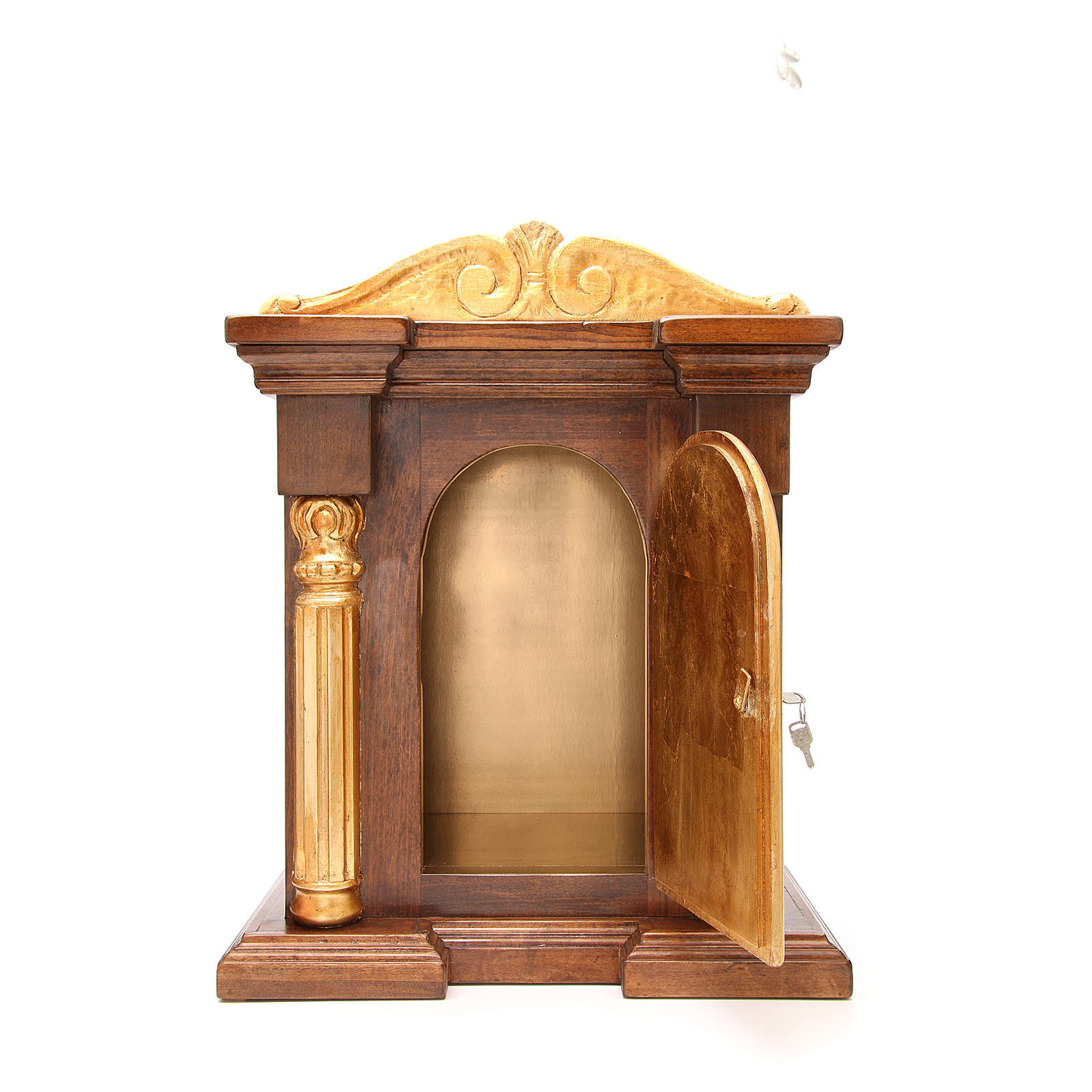 Tabernacle in carved wood with gold leaf capital 70x45x30cm online