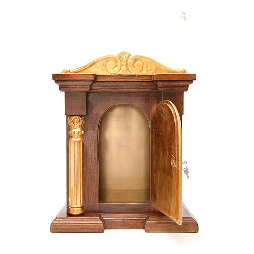 Tabernacle in carved wood with gold leaf capital 70x45x30cm 5