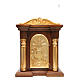 Tabernacle in carved wood with gold leaf capital 70x45x30cm s1