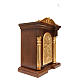 Tabernacle in carved wood with gold leaf capital 70x45x30cm s4