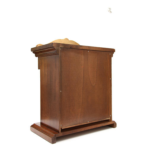 Tabernacle en bois avec chapiteau feuille or 70x45x30 3