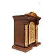 Tabernacle en bois avec chapiteau feuille or 70x45x30 s4