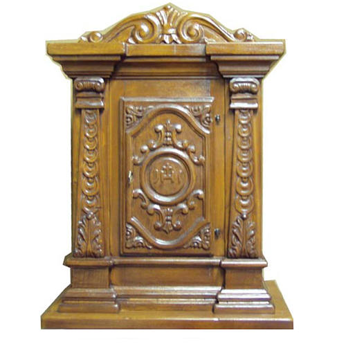 Tabernacle in carved wood 70x45x30cm 1