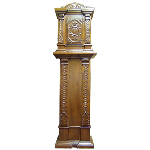 Tabernacle in carved wood with column 190x57x39cm 1