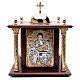 Altar Tabernacle in wood with brass window and columns, Dinner a s1