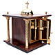 Altar Tabernacle in wood with brass window and columns, Dinner a s3