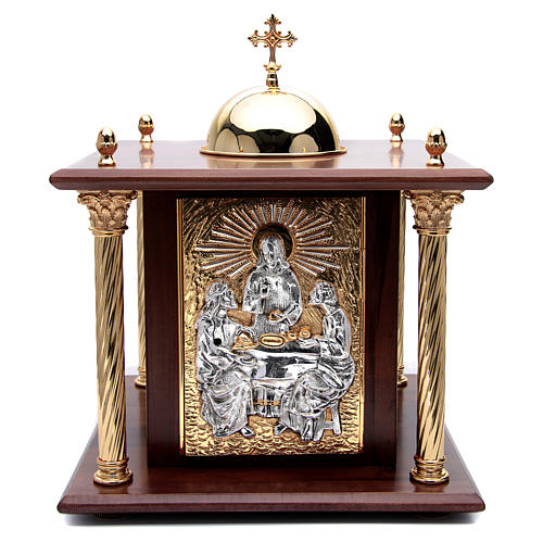 Altar Tabernacle in wood with brass window and columns, Dinner a 1