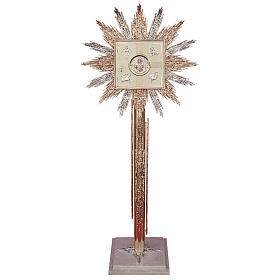 Colonne pour tabernacle laiton bicolore base marbre