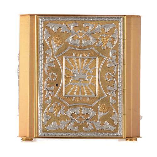 Tabernacolo da mensa ottone Agnello Angelo con espositore 1