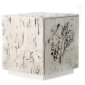 Tabernacles: Tabernacle d'autel laiton moulé argenté raisin épis