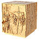 Tabernáculo de altar latão dourado trigo uva cruz s2