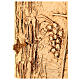 Tabernáculo de altar latão dourado trigo uva cruz s4