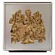 Altar tabernacle Last Supper, wood and brass s1