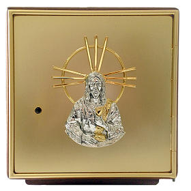 Altar tabernacle wood and bicolor brass, Jesus